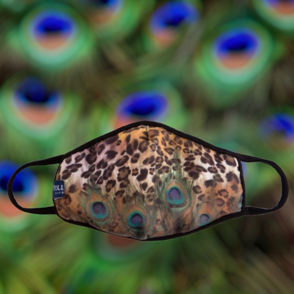 Leopard Peacock Face Mask - Picture 7 of 8